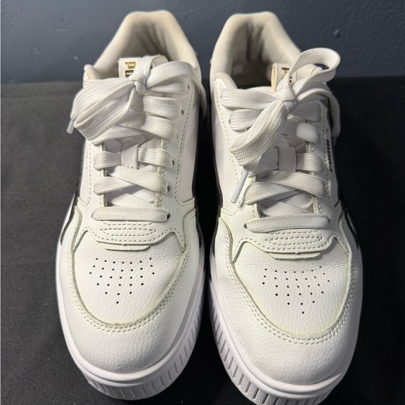 Puma Cream and Black Platform Sneakers - Picture 4 of 7